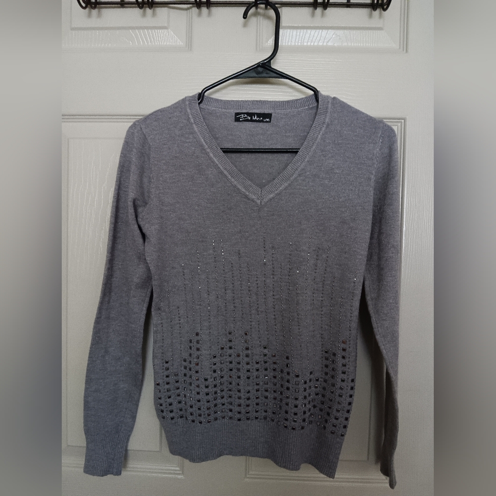 Gray Glitter Detail Sweater🌑